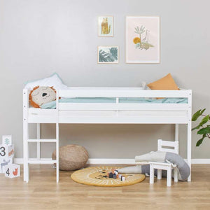 Hoppekids ECO Comfort halvhög säng (flera storlekar) - Vit