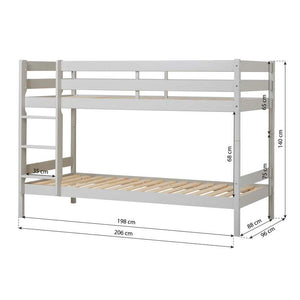 Hoppekids ECO Comfort våningssäng (flera storlekar) - Dove Grey