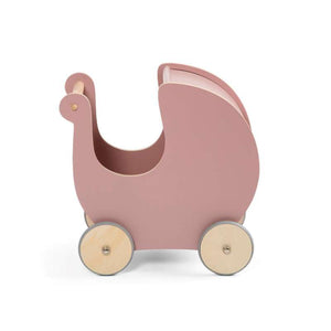 Sebra dockvagn i trä - Blossom Pink