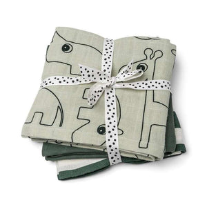 Done by Deer Filt 3-pack - Deer friends green