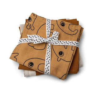 Done by Deer Filt 3-pack - Deer friends mustard