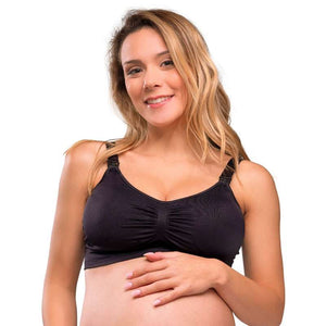 Carriwell New Mum sömlösa amnings-bh med inlägg - Svart