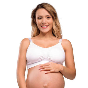 Carriwell New Mum Amnings-BH sömlös med inlägg - Vit