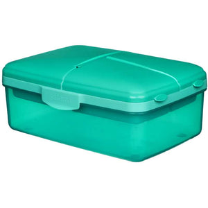 Sistema Matlåda - Slimline Quaddie - Fackindelad med Dryckesflaska - 1,5L - Minty Teal