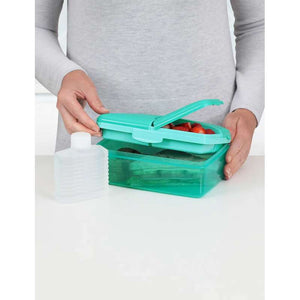 Sistema Matlåda - Slimline Quaddie - Fackindelad med Dryckesflaska - 1,5L - Minty Teal