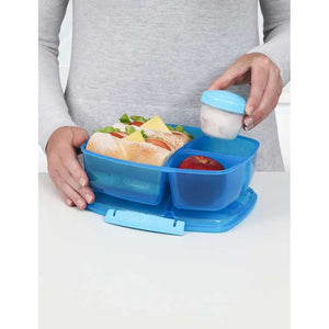 Sistema Madkasse - Tripple Split Lunch - 2L - Blå