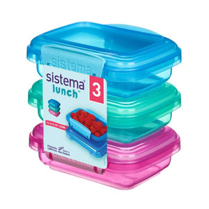 Systembehållare för matförvaring - 3-pack - Lunchpaket - 200 ml - Ass.