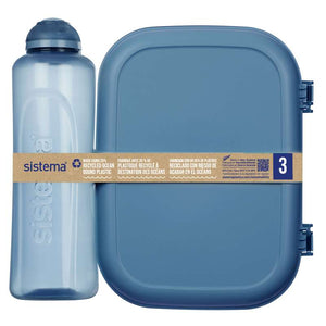 Sistema Ocean Bound Madkasse og Drikkedunk - Ribbon Lunch To Go - 1,1L - Mountain Blue