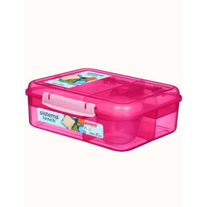 Sistema Bento Matlåda - Fackindelad med Bägare - 1,65L - Rosa