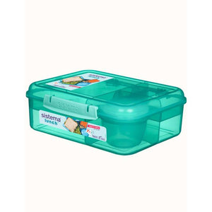 Sistema Bento Matlåda - Fackindelad med Bägare - 1,65L - Minty Teal