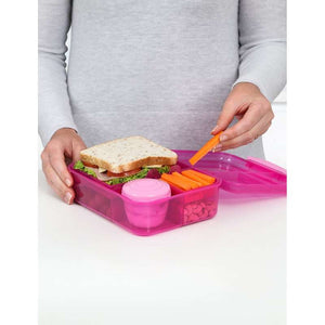Sistema Bento Matlåda - Fackindelad med Bägare - 1,65L - Rosa