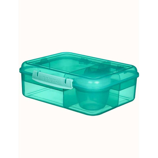 Sistema Bento Matlåda - Fackindelad med Bägare - 1,65L - Minty Teal