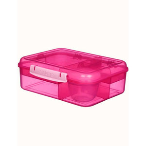 Sistema Bento Matlåda - Fackindelad med Bägare - 1,65L - Rosa