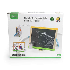 Kid'oh Magnetisk whiteboard og kridttavle med tilbehør