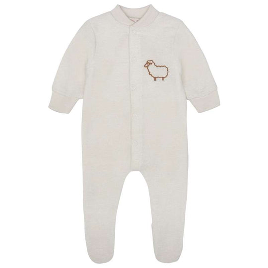 Engel Natur Natdragt m. Fødder - Uldfrotté - Natur