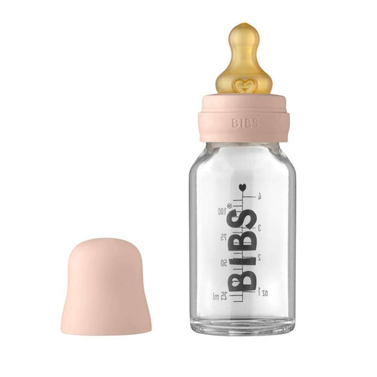 BIBS Bottle - Komplett Nappflaska Set - Liten - 110 ml. - Blush