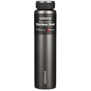 System Flask - Rostfritt stål - 280 ml - Mörkgrå