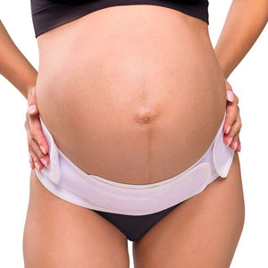 Mum to Be Stödbälte justerbar kardborre - vit