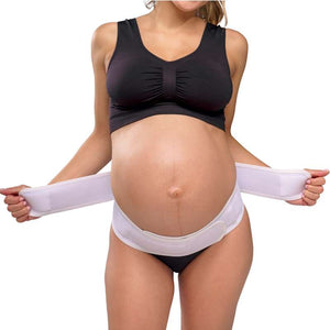 Mum to Be Stödbälte justerbar kardborre - vit