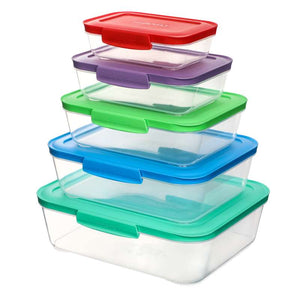 Sistema Nest It 5-pack - 330 ml, 600 ml, 1 L, 1,5 L, 2,3 L - Blandade.