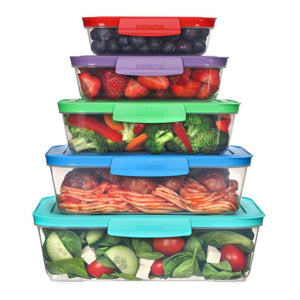 Sistema Nest It 5-pack - 330 ml, 600 ml, 1 L, 1,5 L, 2,3 L - Blandade.