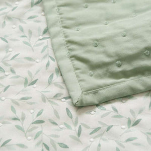 Cam Cam Copenhagen Quilted Babytæppe - OCS - Green Leaves