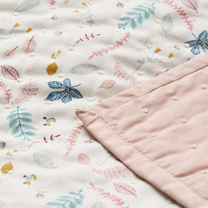 Cam Cam Copenhagen Quilted Babytæppe - OCS - Pressed Leaves Rose