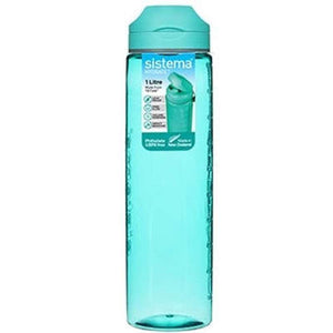System Flask - Tritan Flip Top med Målenhet - 1L - Minty Teal