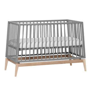 Leander Luna babysäng 60x120 cm - Grå/Ek