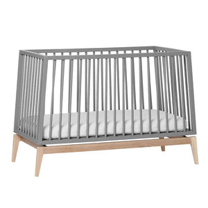 Leander Luna babysäng 60x120 cm - Grå/Ek