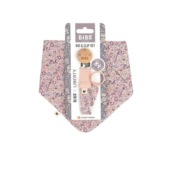 BIBS Accessories - Bandana og Napphållare - Liberty - Eloise/Blush