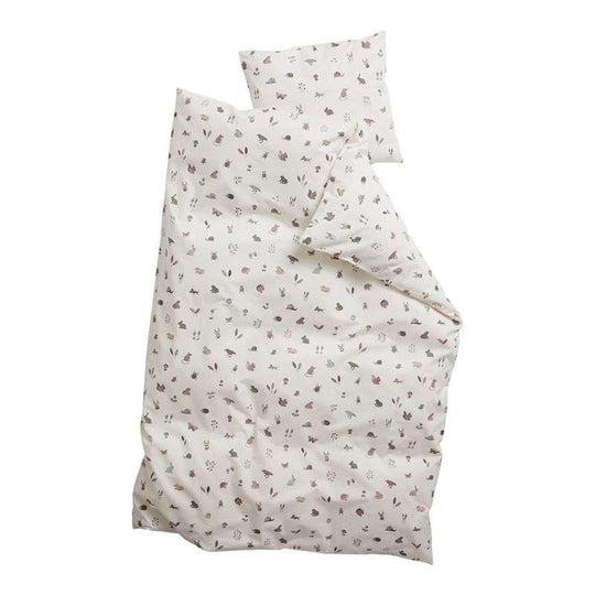 Leander Junior sängkläder 100x140 cm - Forrest - Dusty Rose