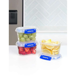 Sistema Rectangle Klip It Plus - 3-pack - 400 ml - Blå