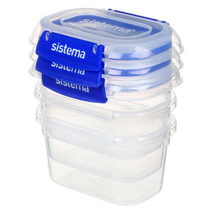 Sistema Rectangle Klip It Plus - 3-pack - 400 ml - Blå