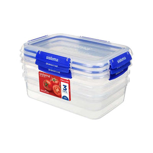 Sistema Rectangle Klip It Plus - 3-pack - 2,2L - Blå