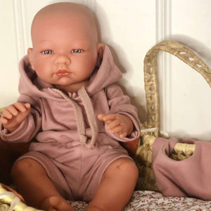 Memories by Así Dockkläder - 43-46 cm. - Långärmad Body - Rosa