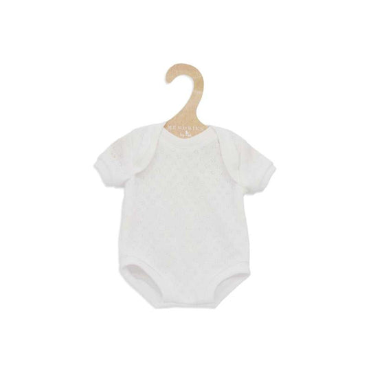 Memories by Así Dockkläder - 43-46 cm. - Kortärmad Body - Vit