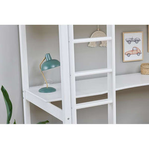 Hoppekids lång bordplatta till ECO Luxury och ECO Dream hög säng 90x200 cm - Vit