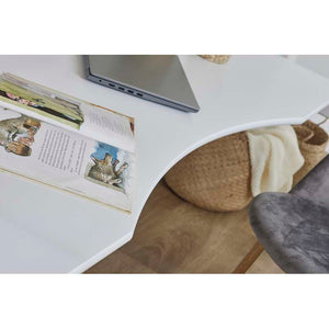 Hoppekids ECO Luxury Hög säng 90x200cm med bordsplatta - Vit