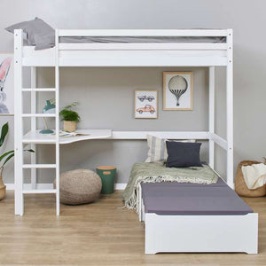 Hoppekids ECO Dream MEGA-säng 90x200cm med loungemodul och bordsplatta - Vit