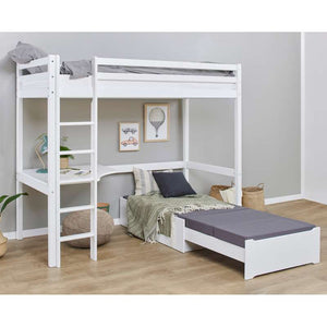 Hoppekids ECO Dream MEGA-säng 90x200cm med loungemodul och bordsplatta - Vit