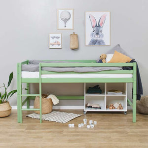 Hoppekids ECO Dream halvhög säng - Delbar - Pale Green - 90x200 cm