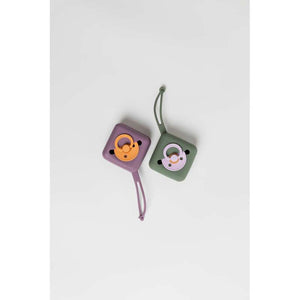 BIBS Accessories Napphållare - Silikon - Nappbox med plats för 3 nappar - Mauve