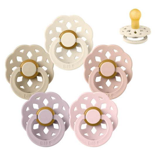 BIBS Rund Boheme Napp - Sampackning - 5 St - Stl 1 - Soft and Gentle