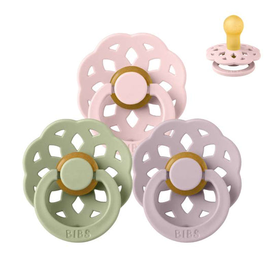 BIBS Rund Boheme Napp - Sampackning - 3 St - Stl 1 - Springtime in Paris