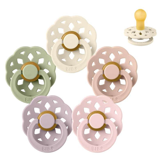 BIBS Rund Boheme Napp - Sampackning - 5 St - Stl 1 - Springtime in Paris