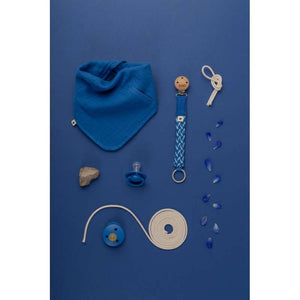 BIBS Accessories - Paci Braid Nappsnöre - Cornflower/Dusty Blue