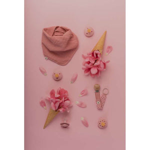 BIBS Accessories - Paci Braid Nappsnöre - Dusty Pink/Baby Pink