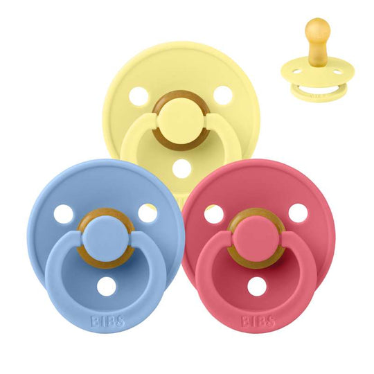 BIBS Rund Colour Napp - Sampackning - 3 st - Stl 2 - Colour Splash