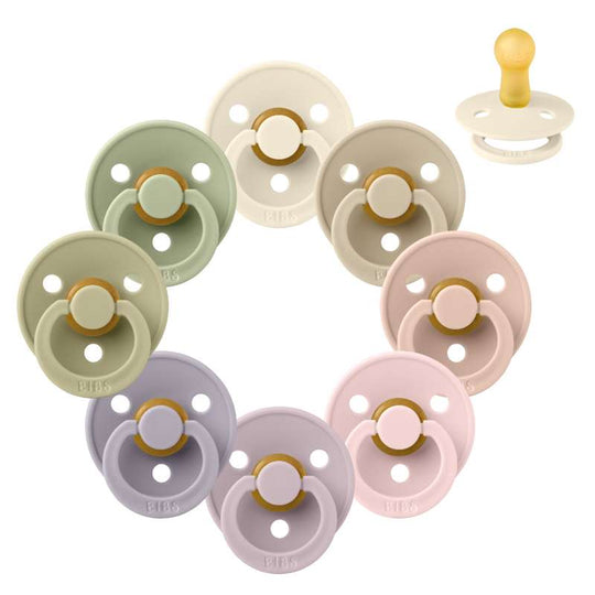 BIBS Rund Colour Napp - Sampackning - 8 st - Stl 2 - Springtime in Paris